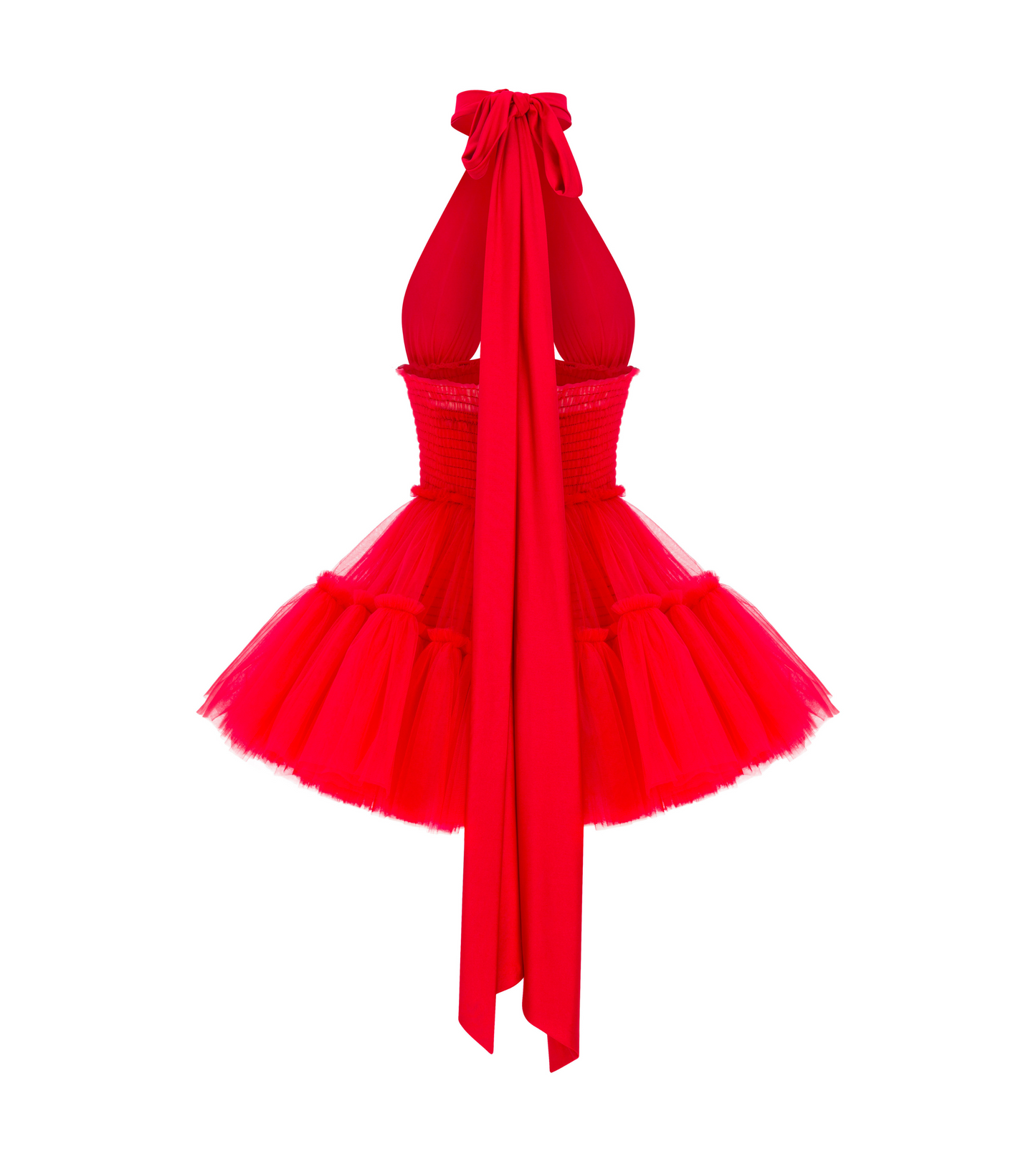 TULLE MINI DRESS WITH JERSEY TOP