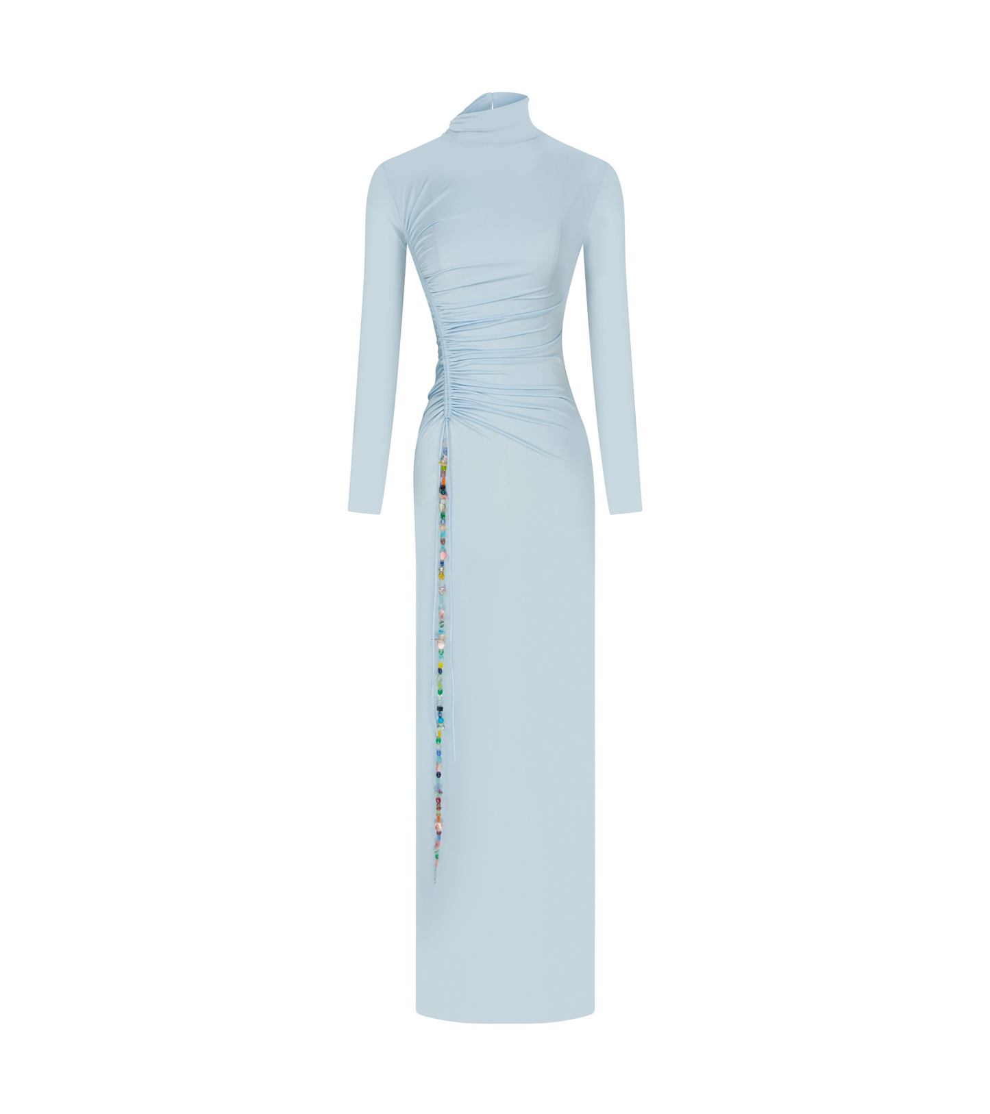 JERSEY MAXI DRESS WITH STONE ACCESSORIES