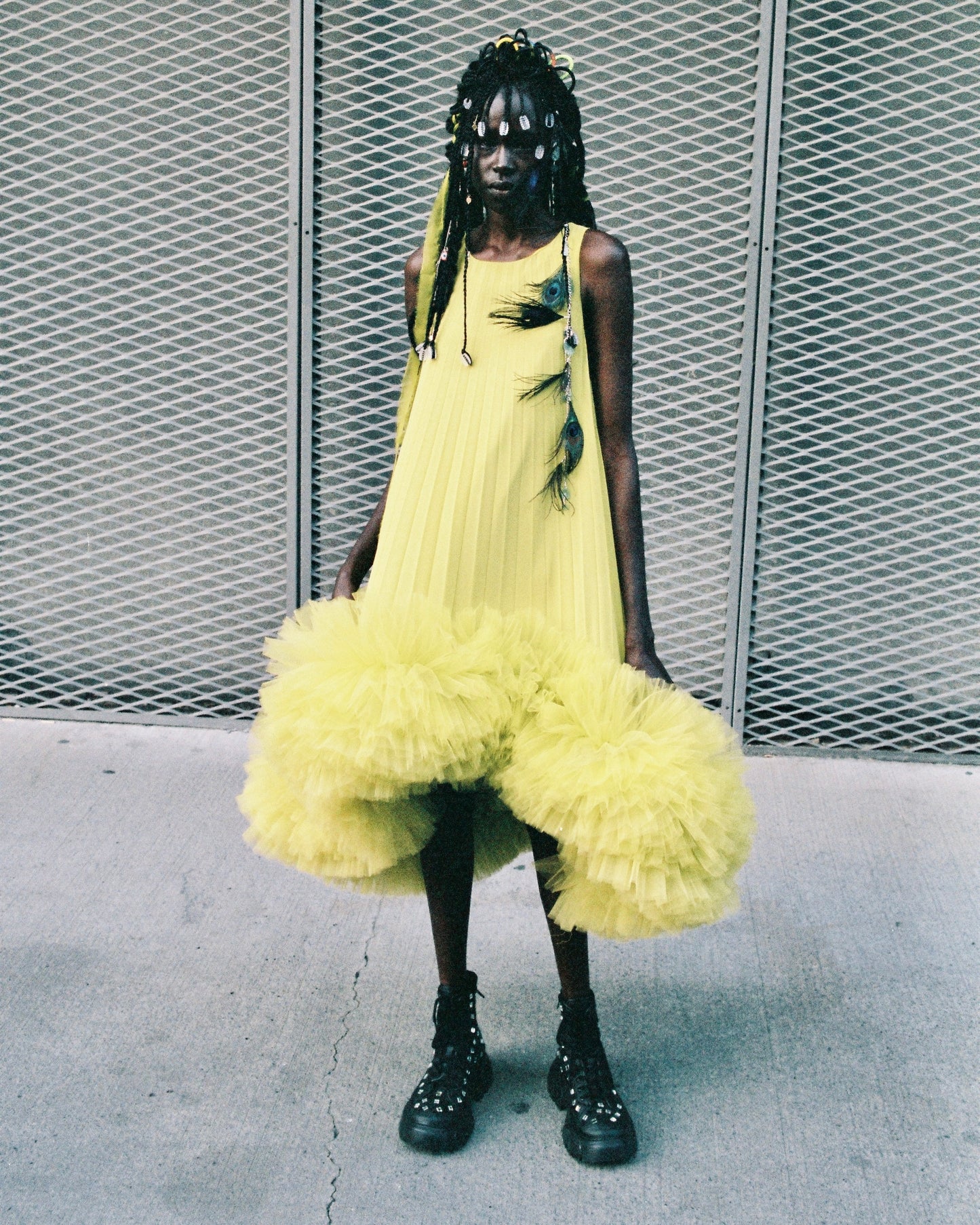 CHIFFON TULLE DRESS