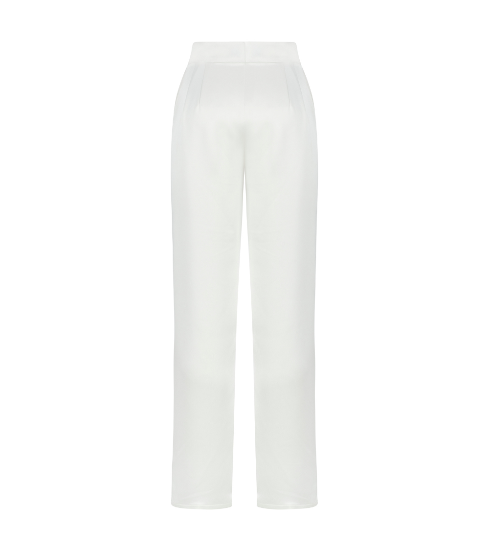 WHITE SILK TOUCH PANTS