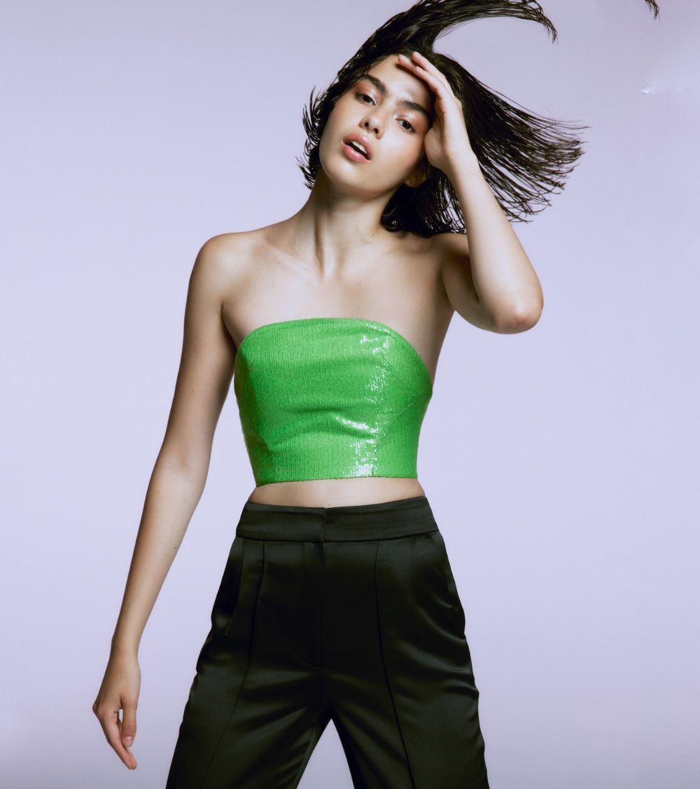 SEQUINED BRA TOP