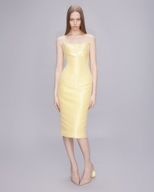 LIQUID ORGANZA SCULPTED DRESS