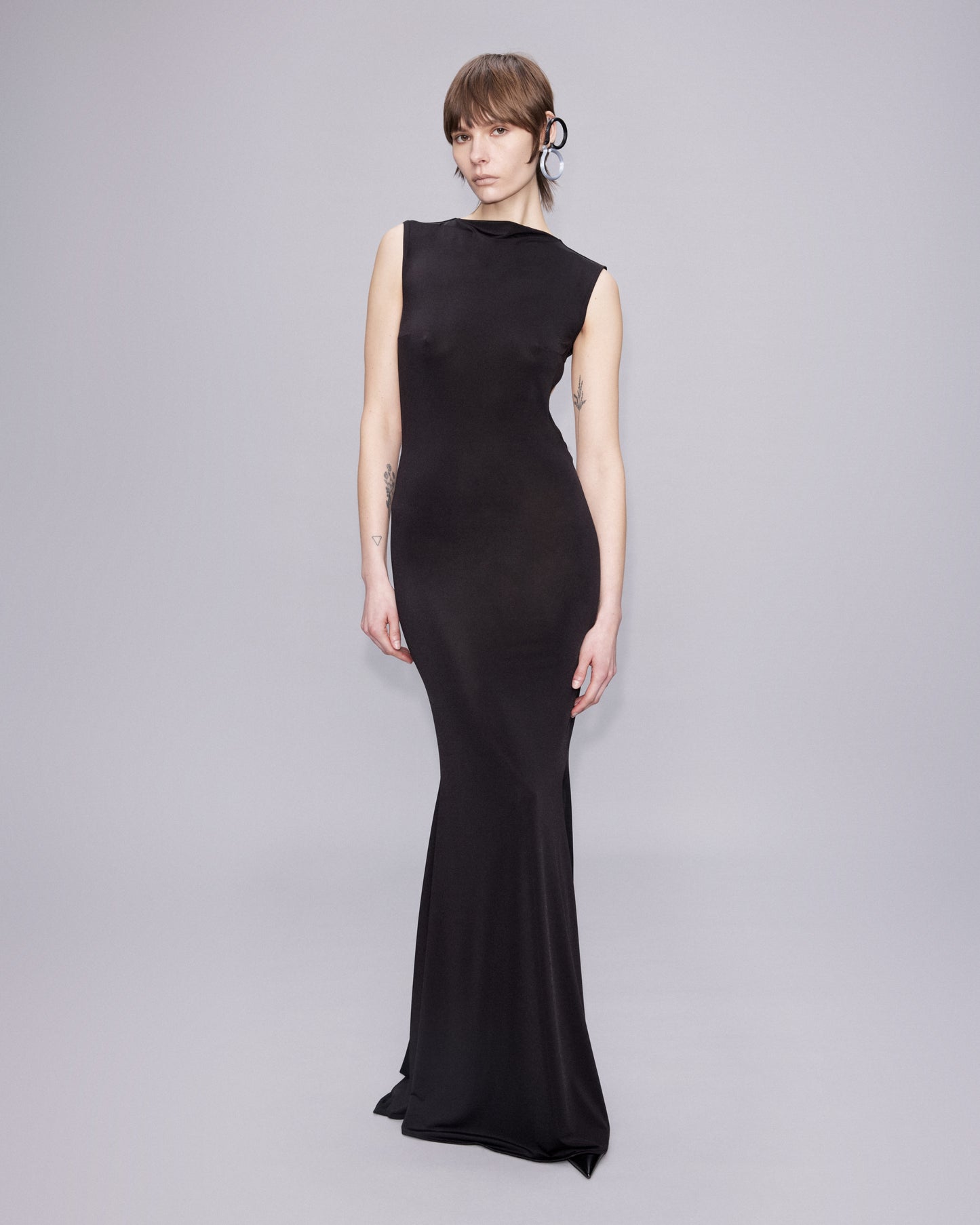 JERSEY BACKLESS MAXI DRESS