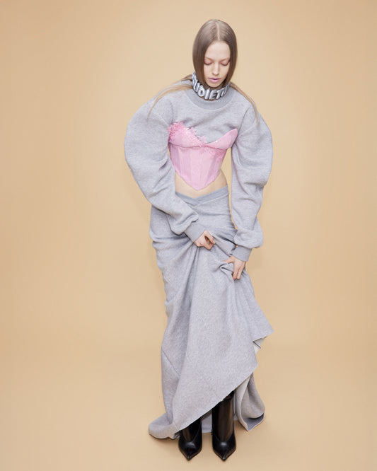 LOW WAIST MAXI SKIRT WITH BACK TRAIN