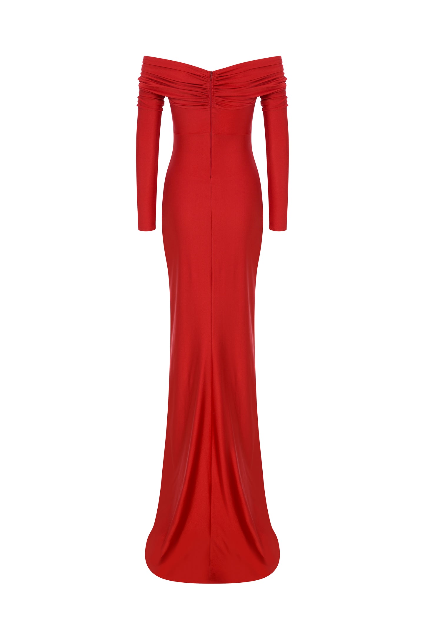 OFF SHOULDER MAXI JERSEY DRESS