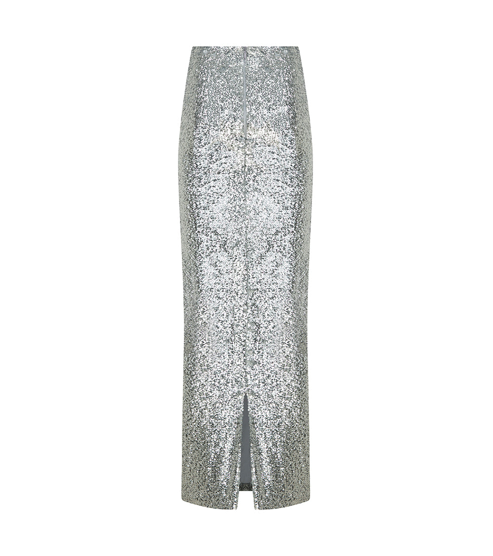 SEQUIN LOW WAISTED MAXI SKIRT