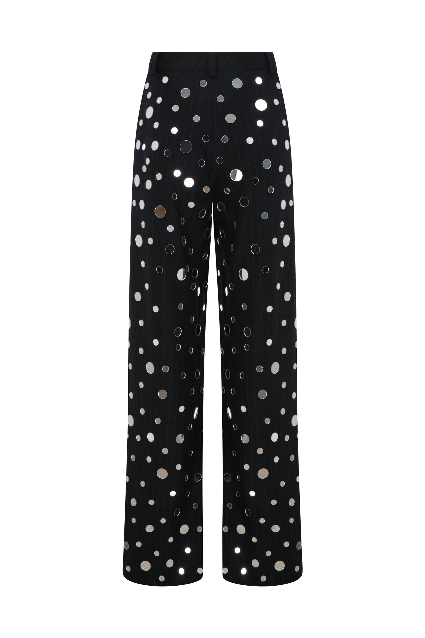 MIRROR COVERED STRAIGHT CUT PANTS