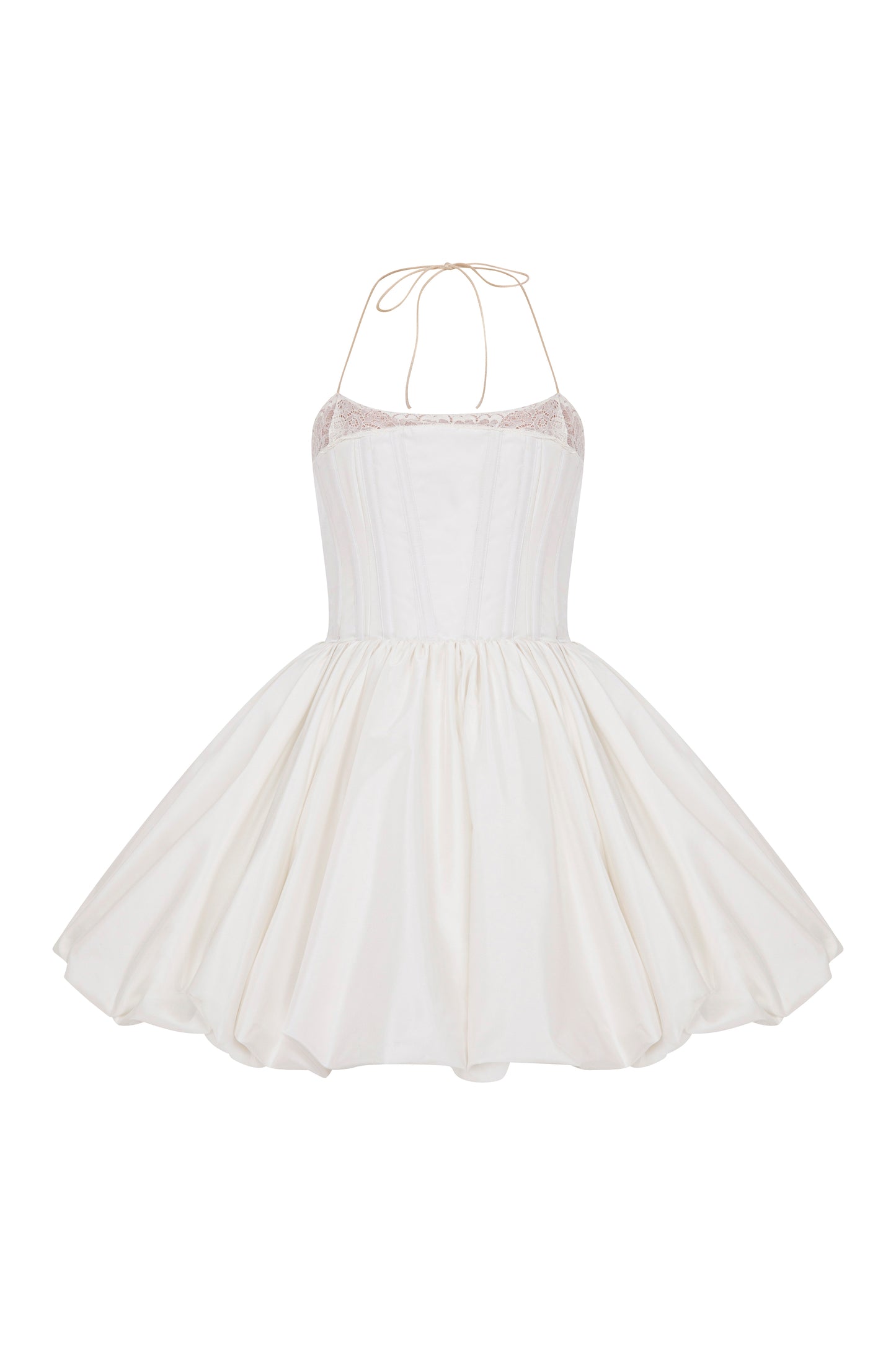 MINI CORSET DRESS WITH BALLOON SKIRT