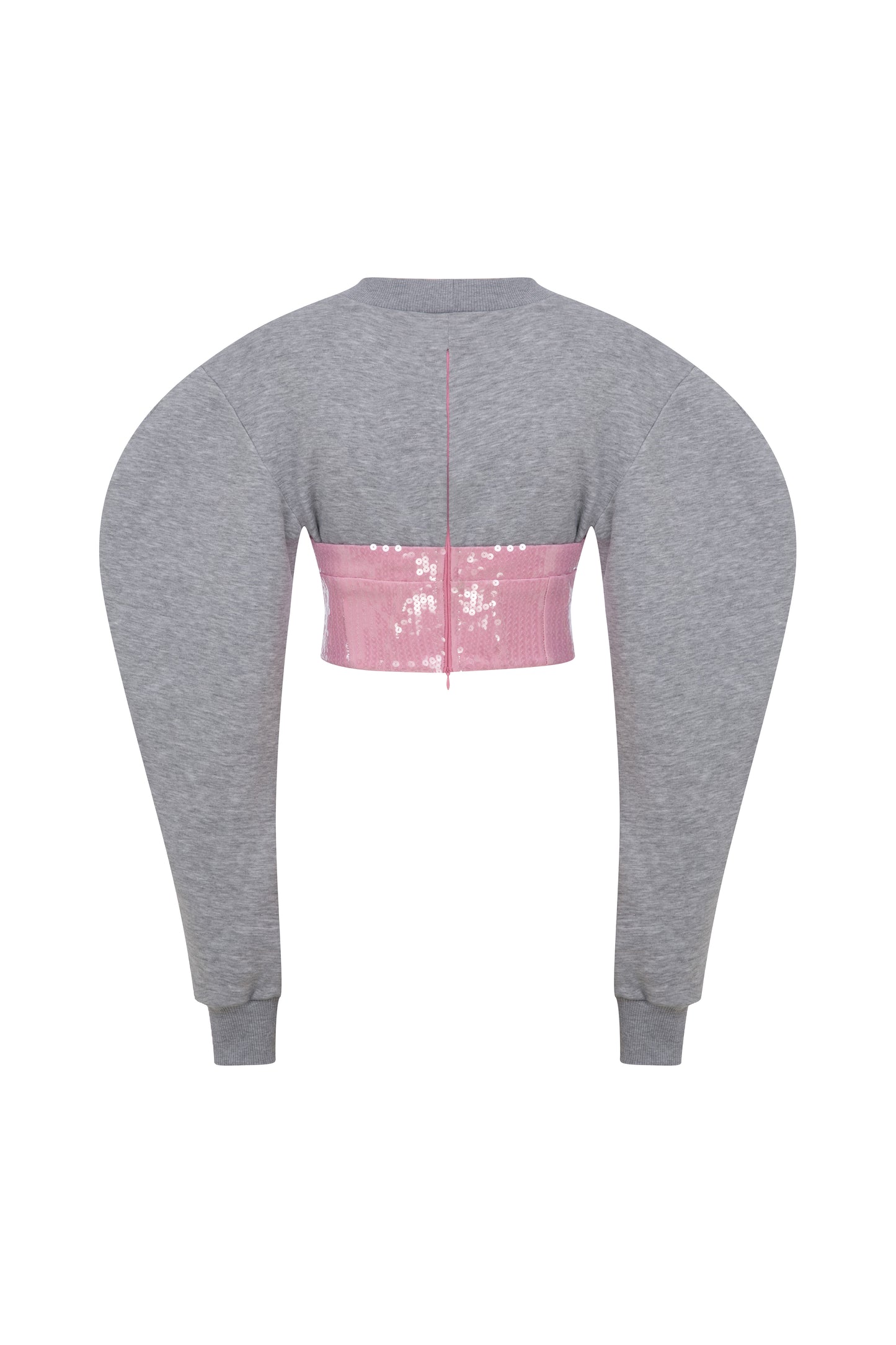 SEQUINED CORSET SWEATSHIRT TOP