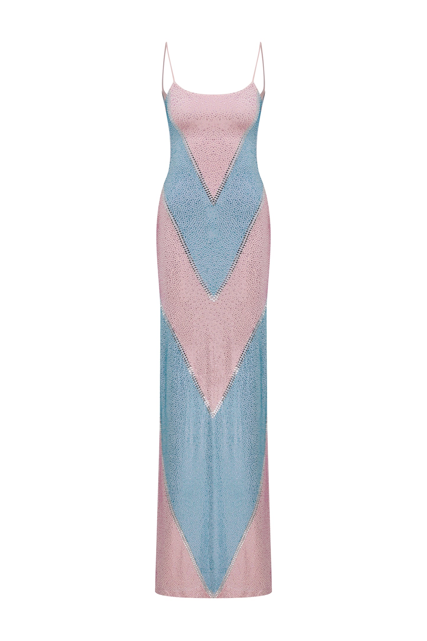 FULLY RHINESTONED BODYCON MAXI DRESS
