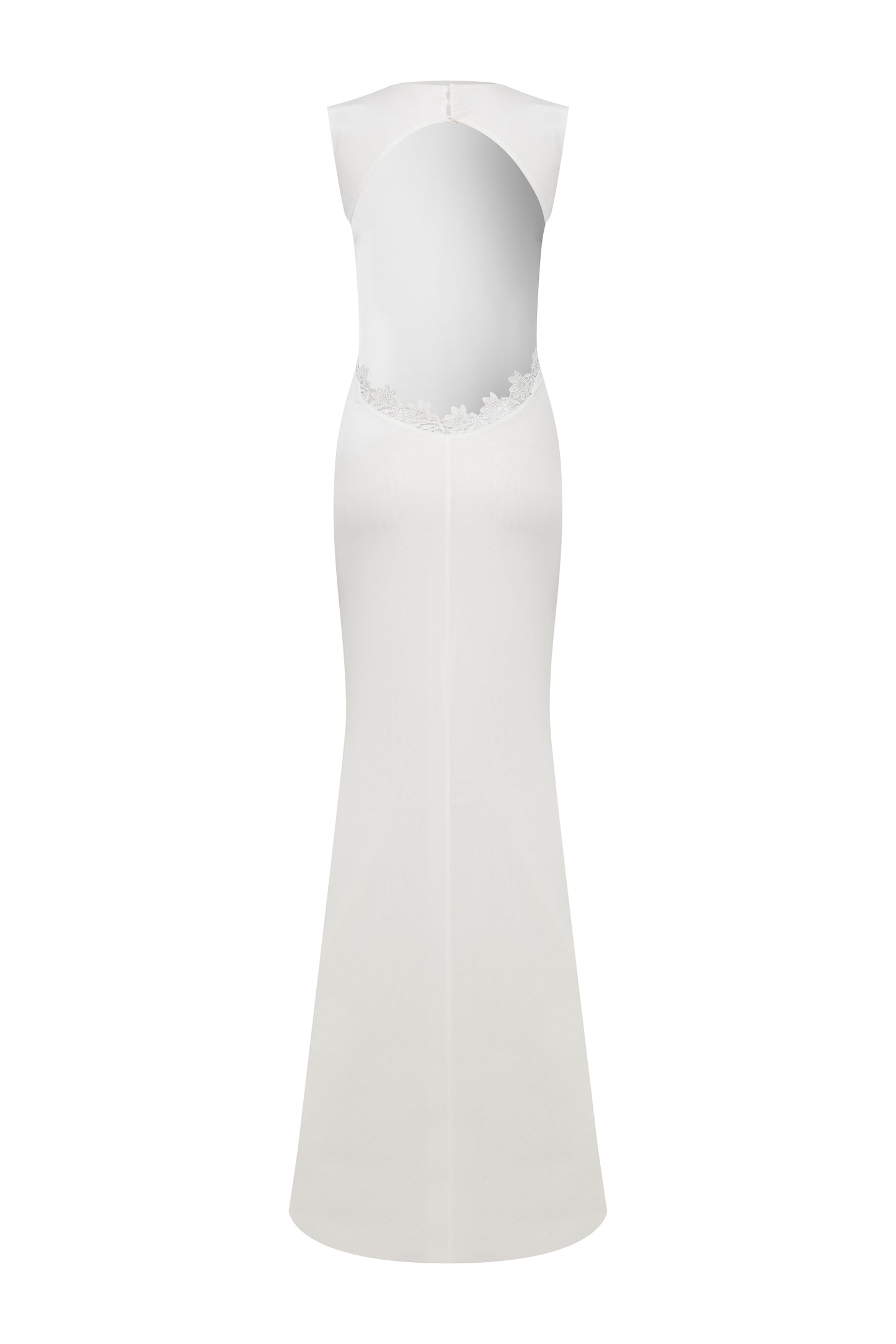 JERSEY BACKLESS MAXI DRESS IN WHITE