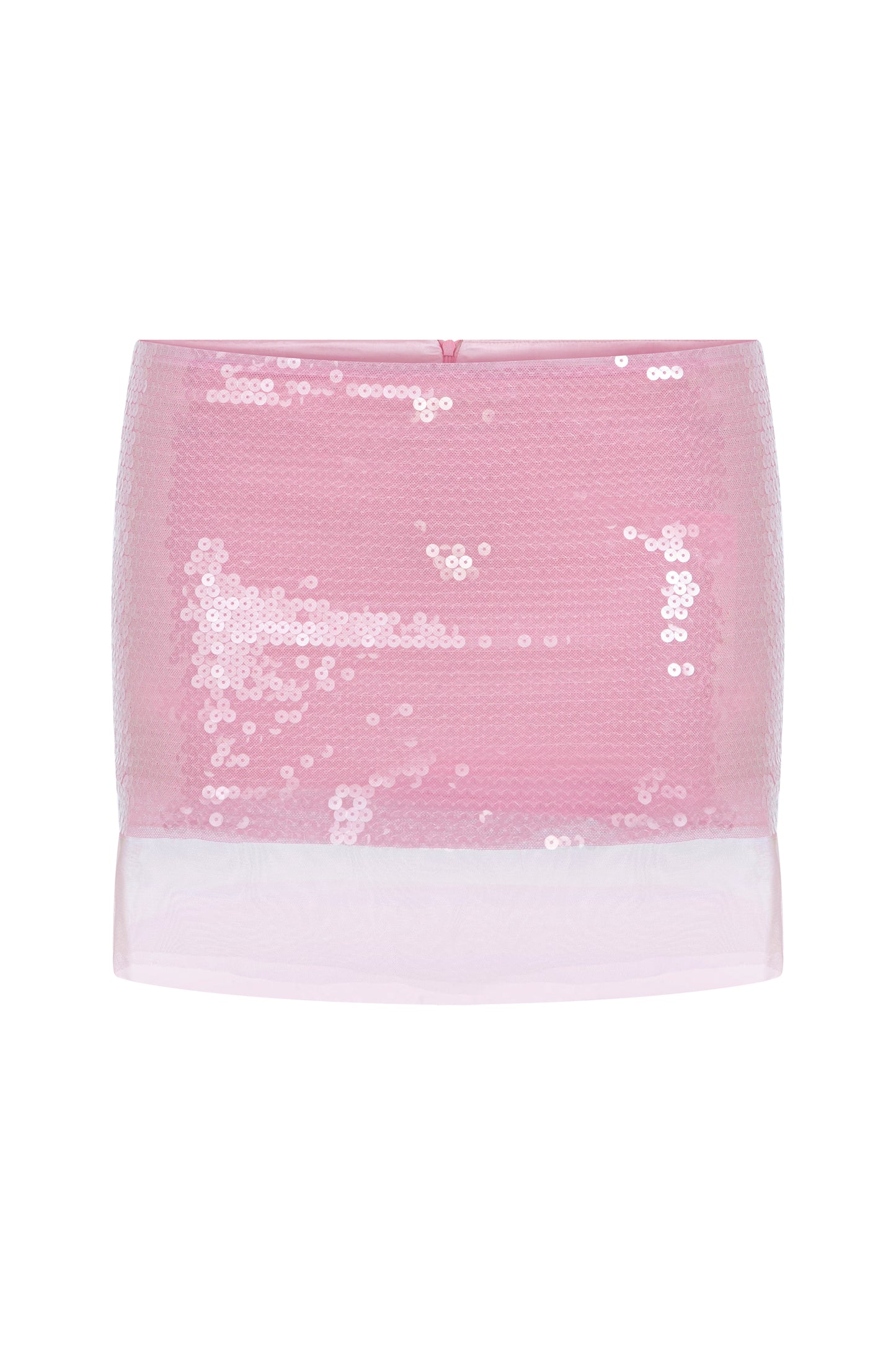 SEQUINED MINI SKIRT WITH TULLE DETAIL