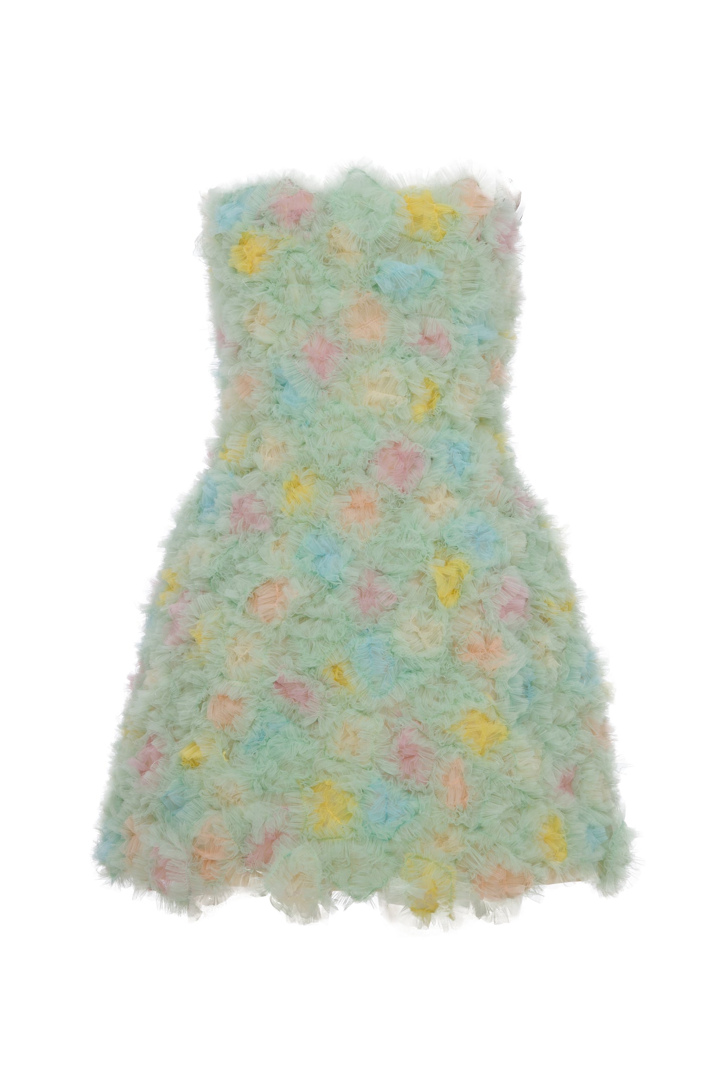 COLORFUL TULLE PATCH MINI DRESS