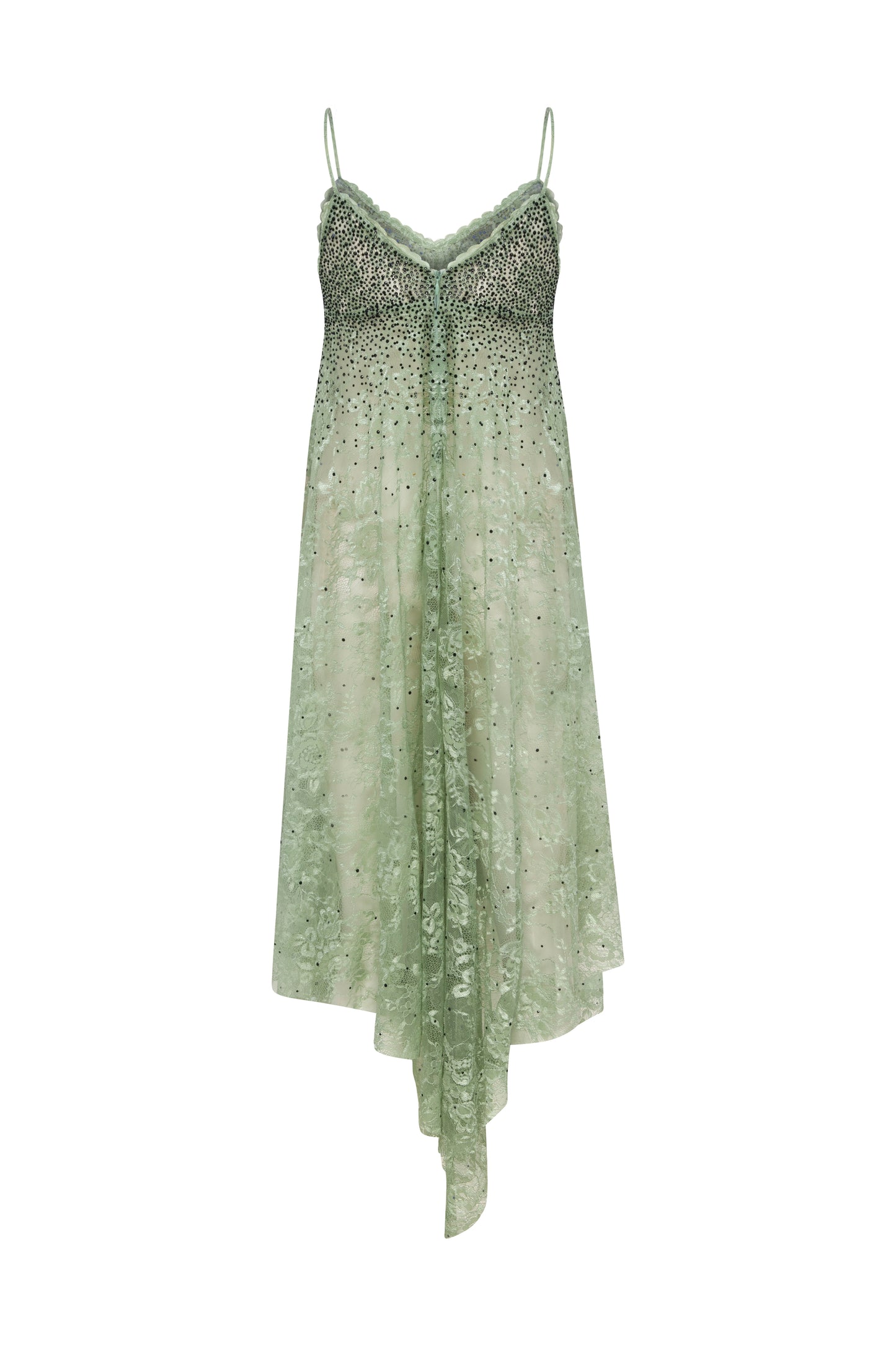 LACE TOP WITH RHINESTONE DETAILS