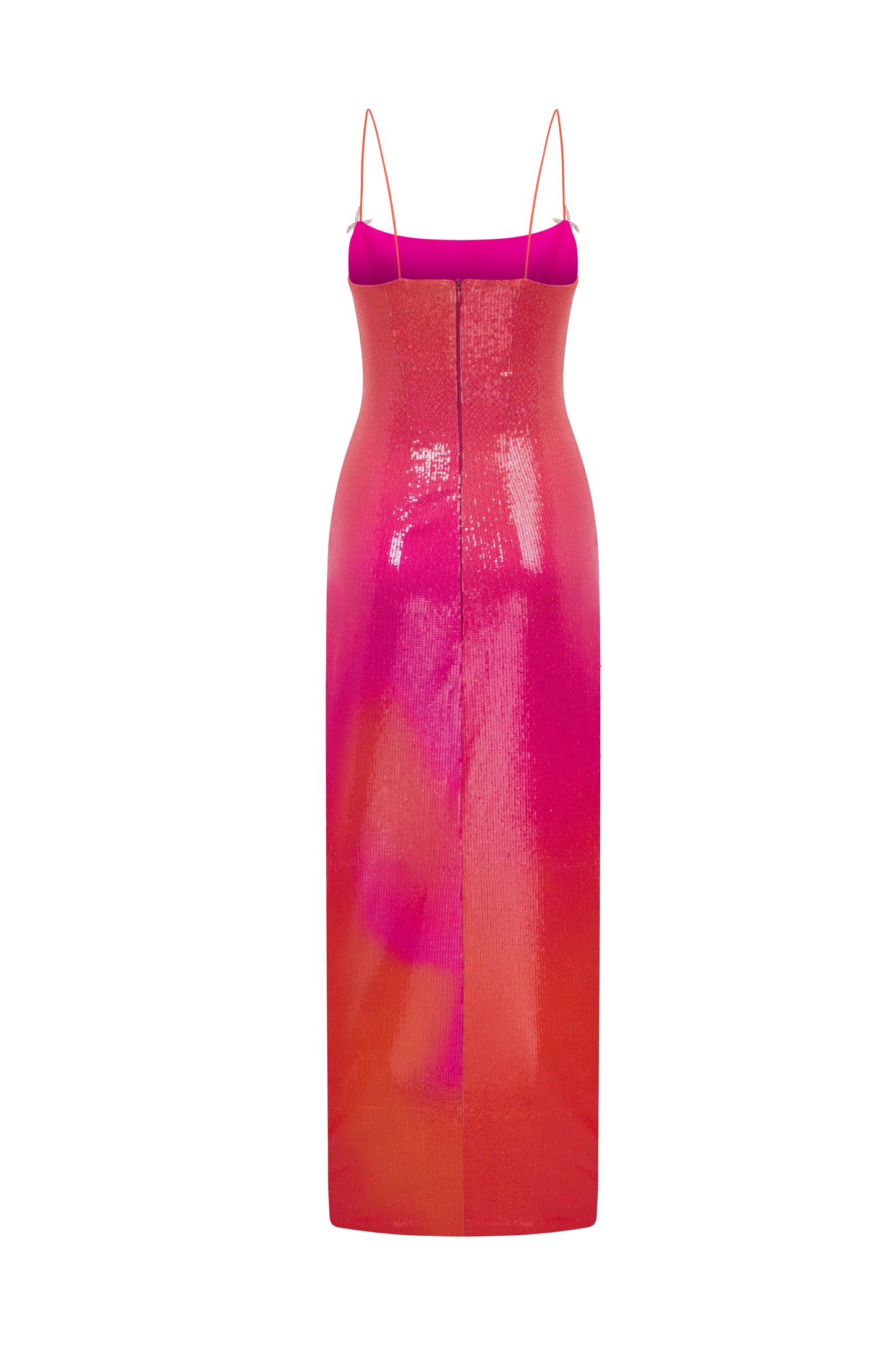 SEQUINED SLIT DRESS IN SUMMER GRADIENT