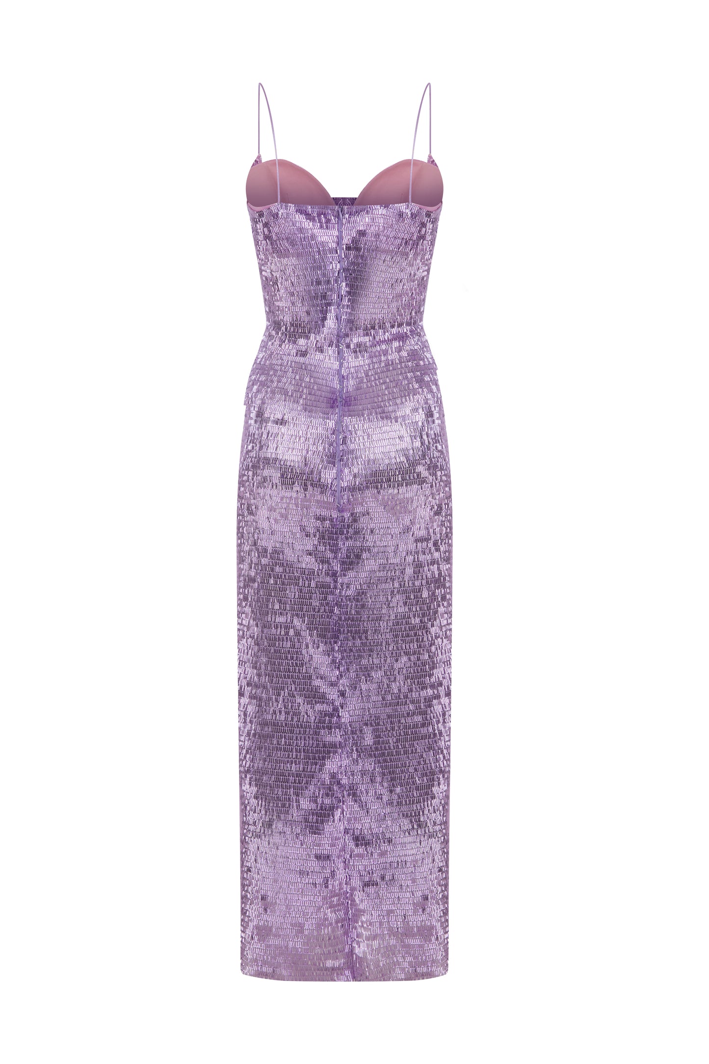 MAXI BEADED DRESS IN LILAC