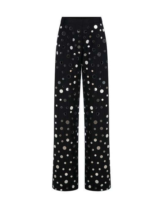 MIRROR COVERED STRAIGHT CUT PANTS