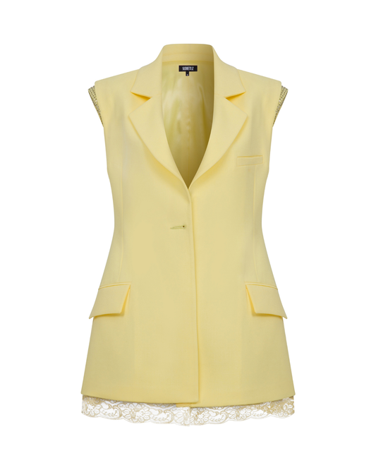 VEST WITH LACE TRIMMINGS