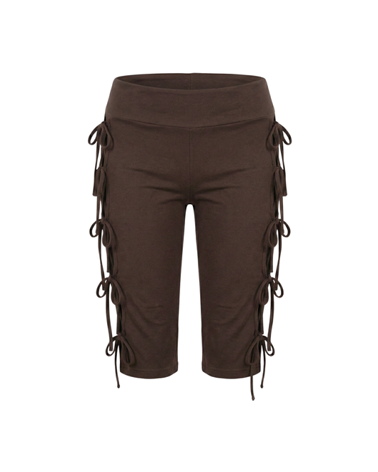 LOW-WAIST CAPRI WITH SIDE TIE-UPS
