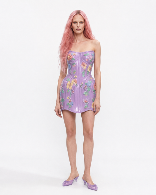 MAXI BEADED DRESS IN LILAC – Sudietuz