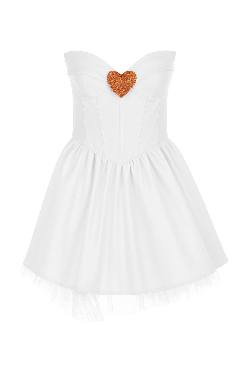 WHITE CORSET MINI DRESS