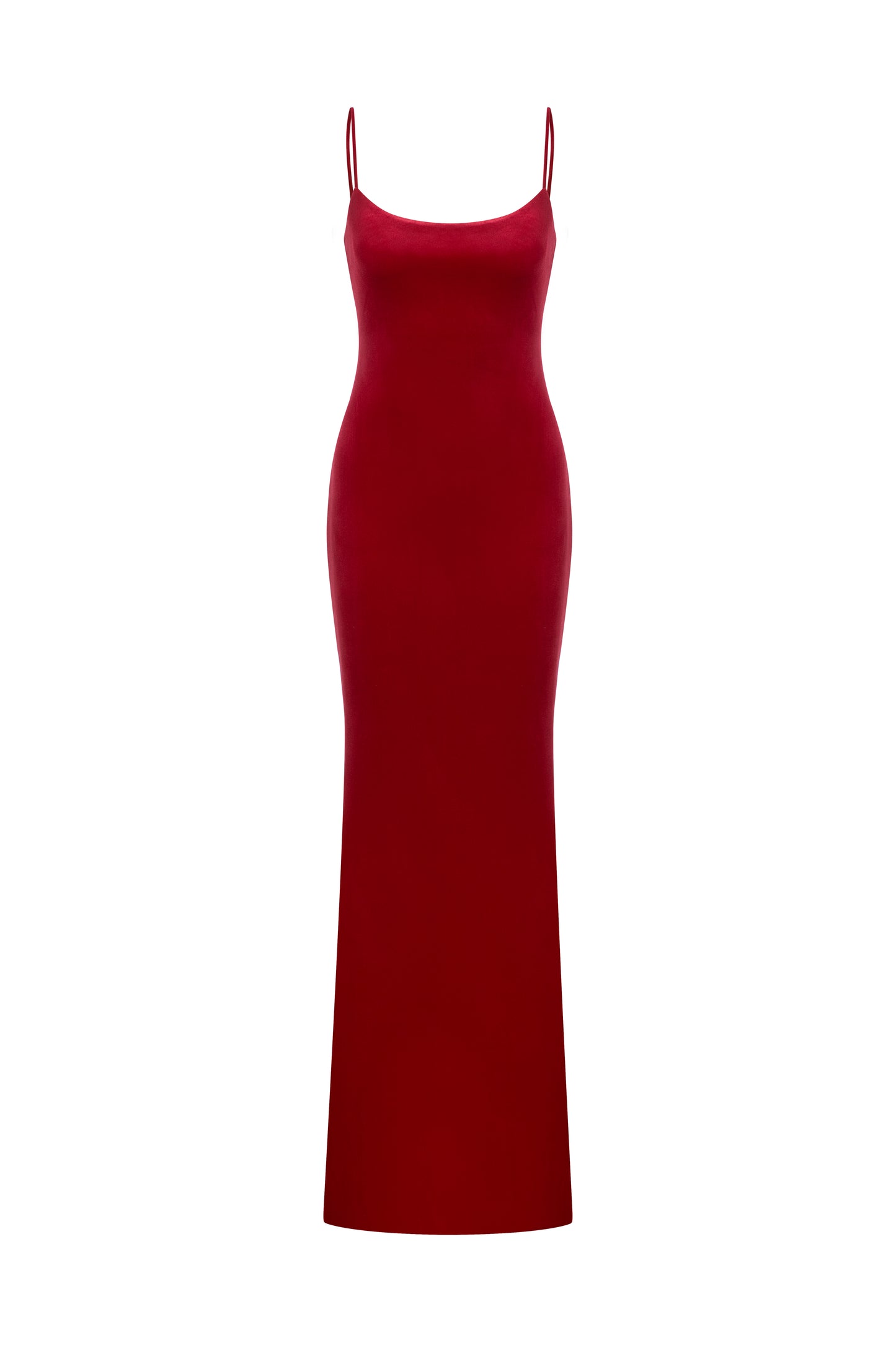 VELVET BODYCON DRESS WITH THIN STRAPS