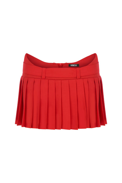 PLEATED MINI SKIRT