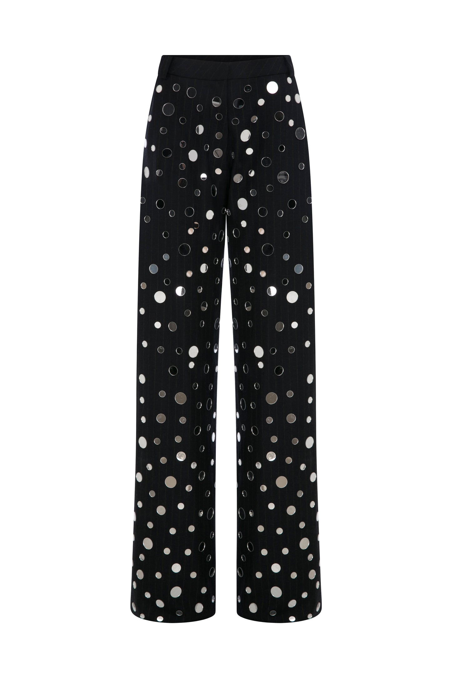 MIRROR COVERED STRAIGHT CUT PANTS