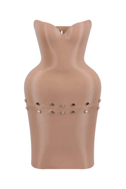 3D PRINTED SCULPT KNEE HIGHT DRESS