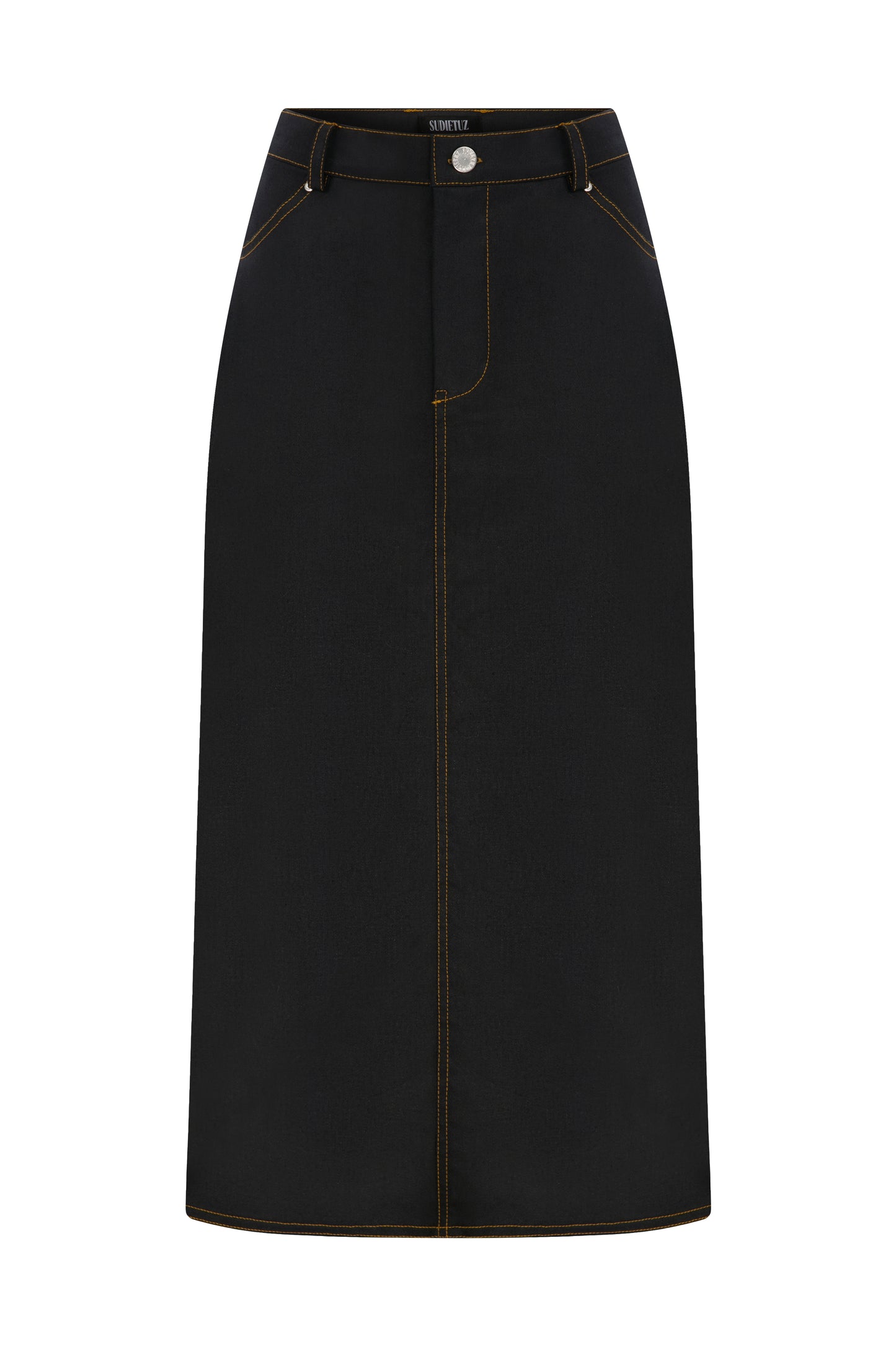 RAW DENIM MIDI SKIRT