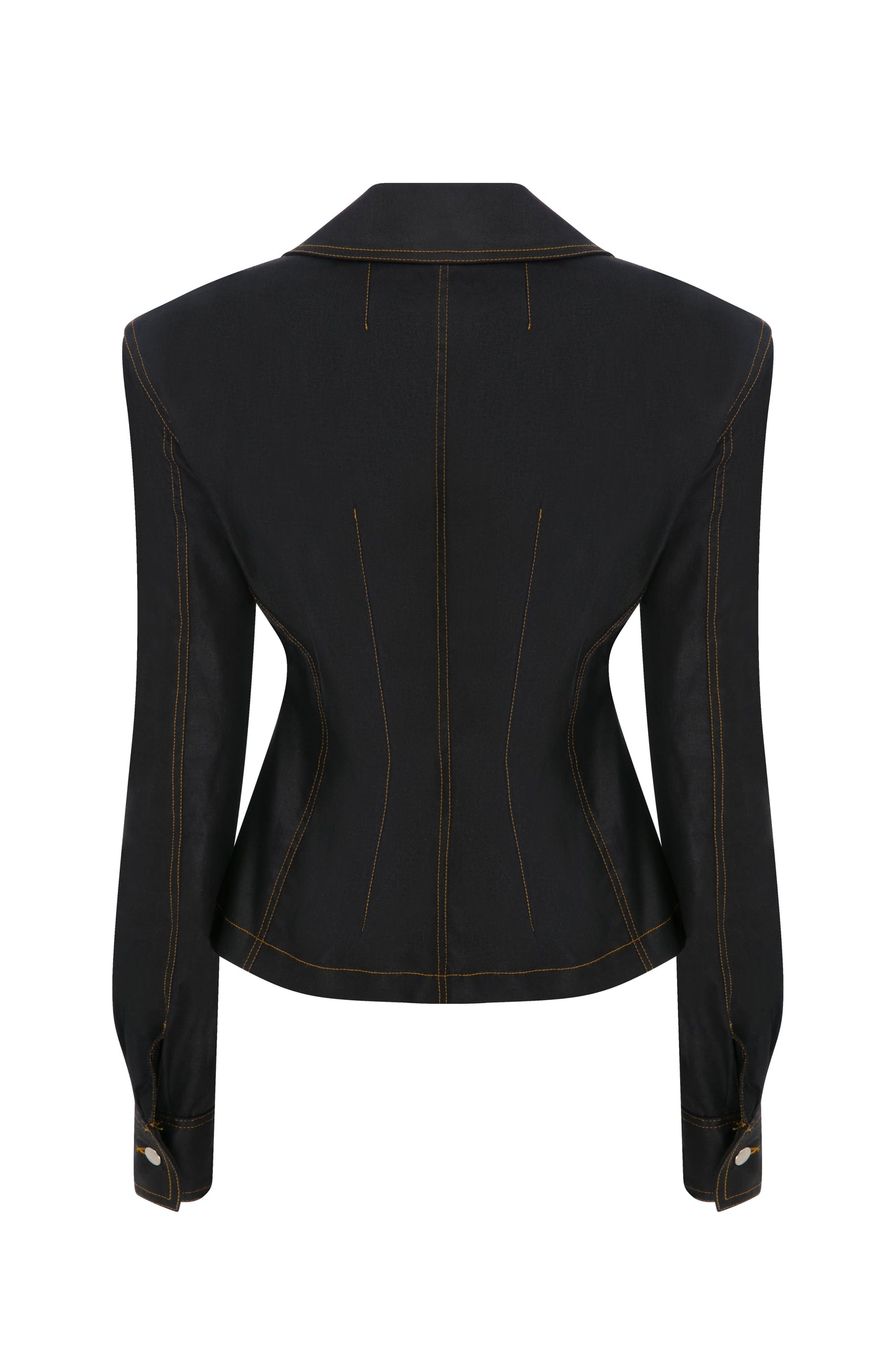 RAW DENIM JACKET WITH SHOULDERPADS