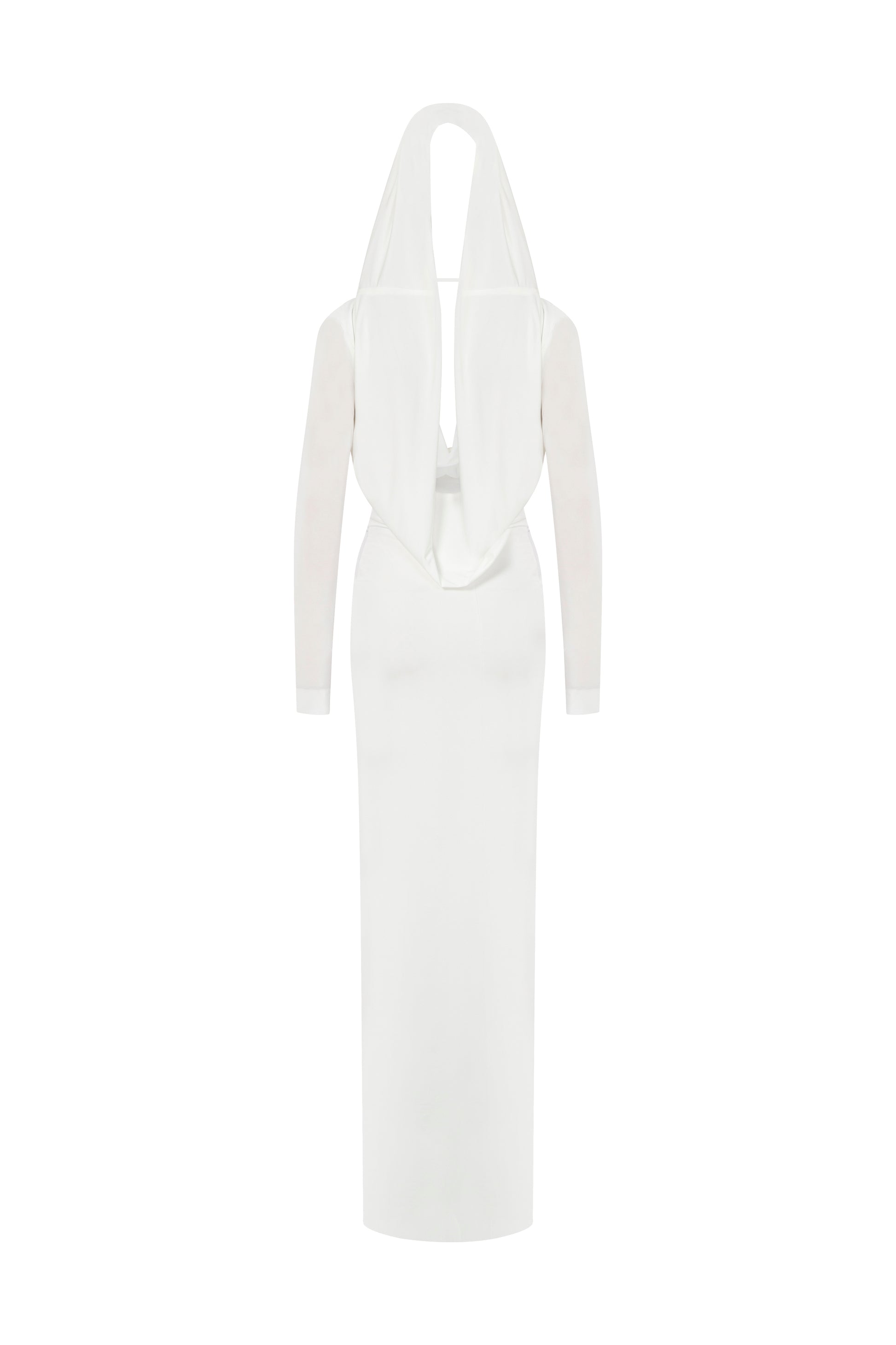 HOODED JERSEY DRESS WITH OPEN BACK Sudietuz HOODED JERSEY DRESS WITH OPEN BACK Sudietuz