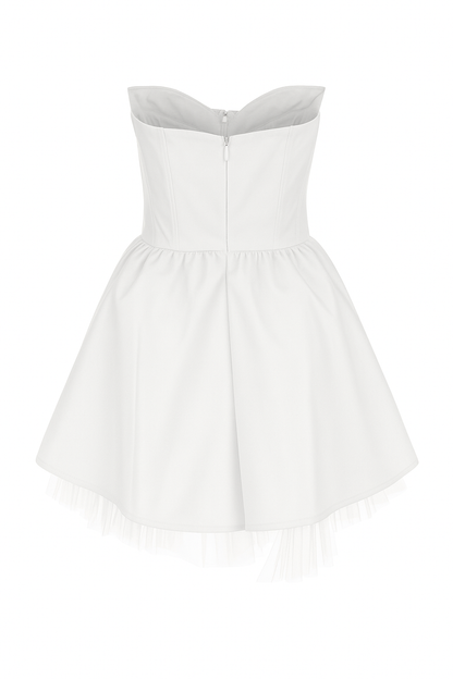 WHITE CORSET MINI DRESS